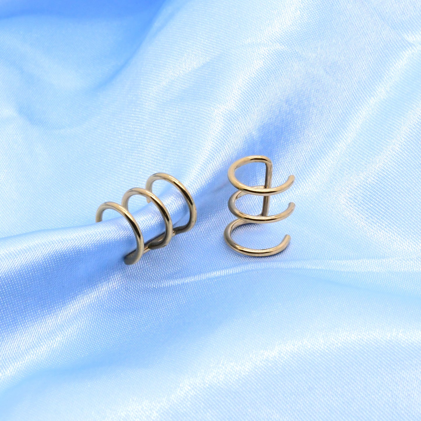 Stainless Steel Three-ring Bone Human Body Piercing Ear Clip