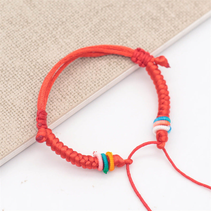 Children's Colorful Carrying Strap Hand-woven Red Rope Bracelets