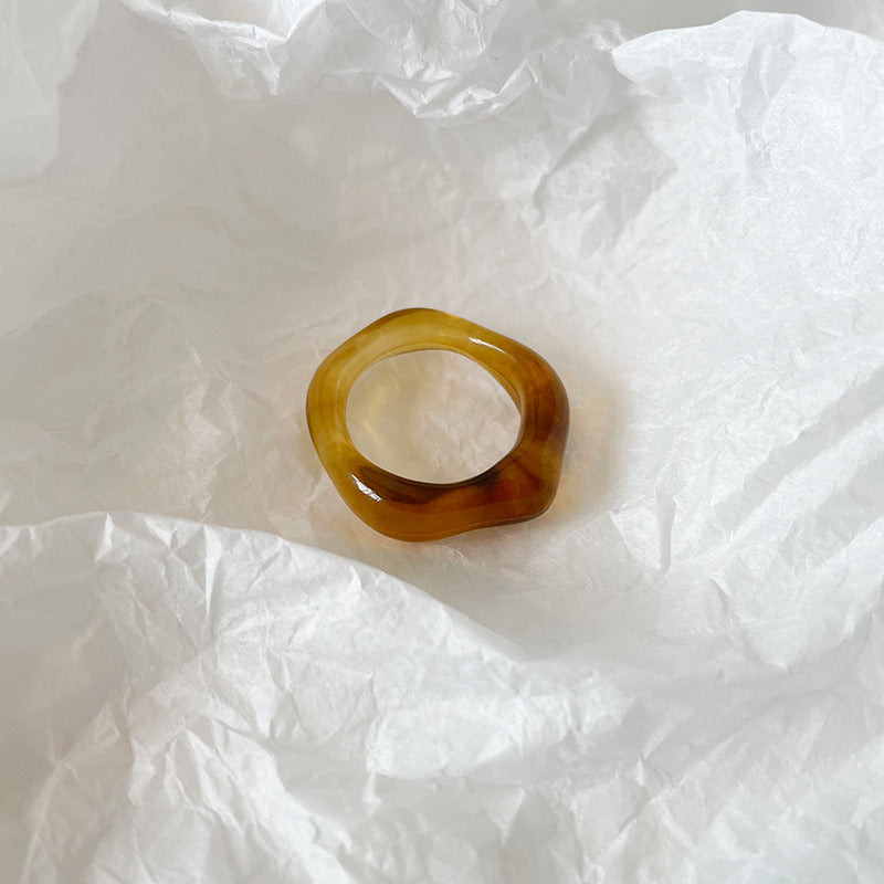 Resin Candy Color Cute Hand Jewelry Rings