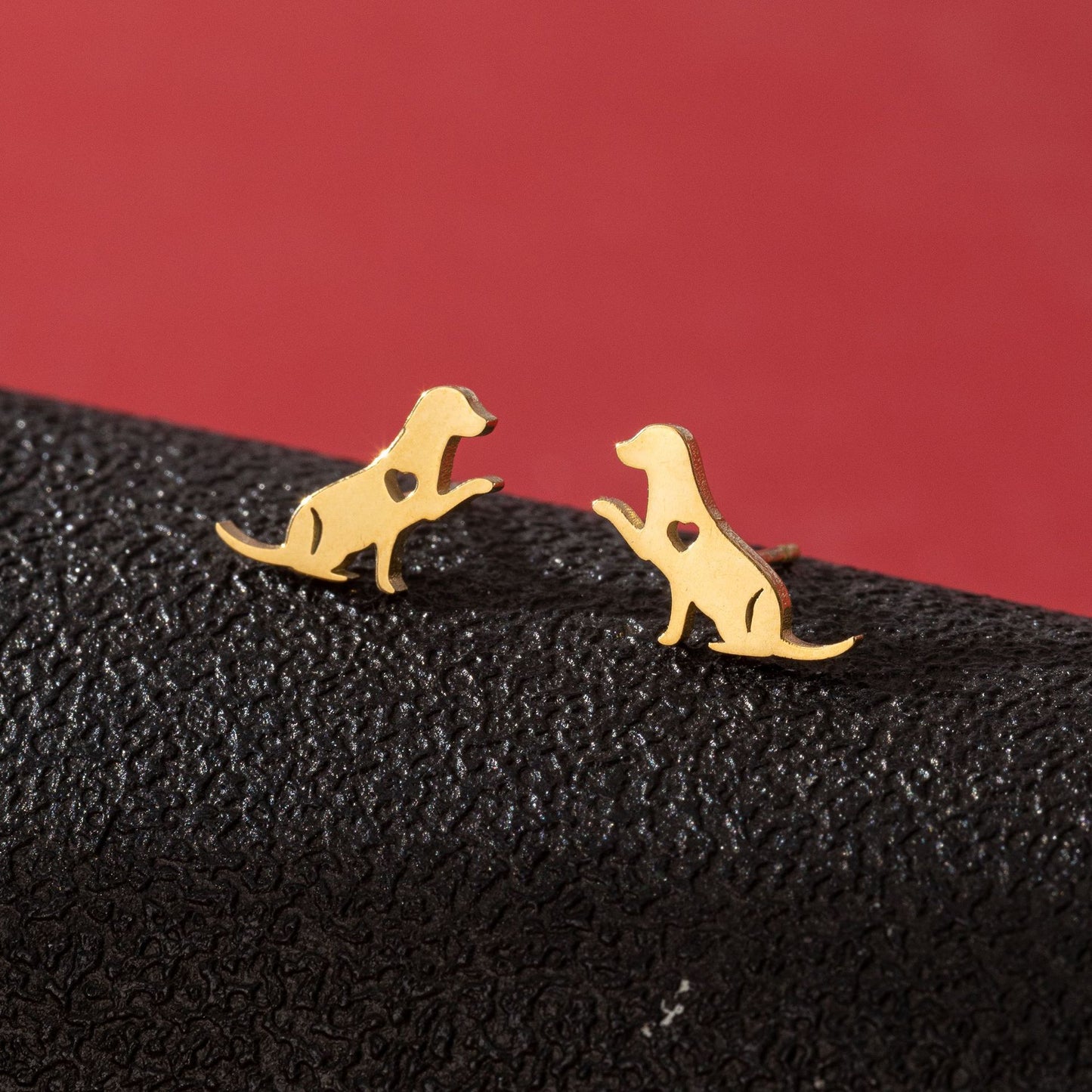 Stainless Steel Zodiac Puppy Style Small Earrings