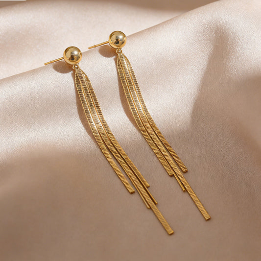 Women's Tassel Front Back Two-way Fashion Simple Niche Earrings