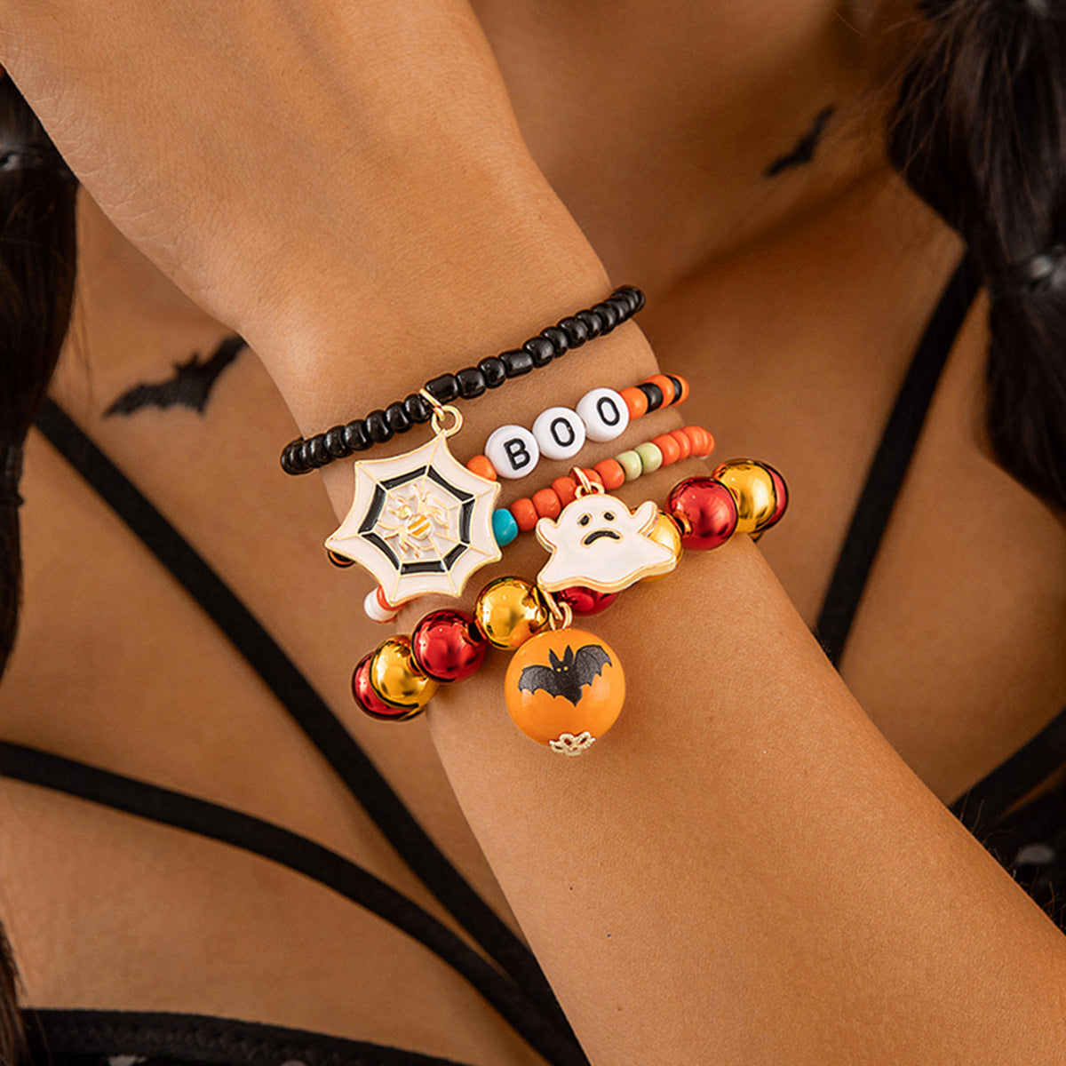 Halloween Funny Ghost Beads Dark Dripping Bracelets