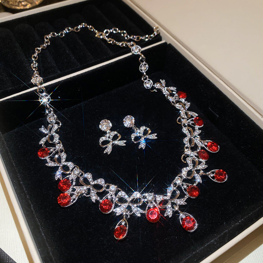 Drop Light Luxury Minority Clavicle Chain Palace Style Earrings