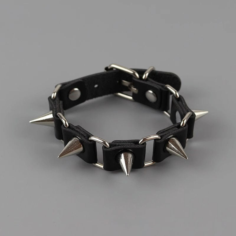 Dark Rivet Chain Armband Hot Hip Hop Rock Leather Bracelets