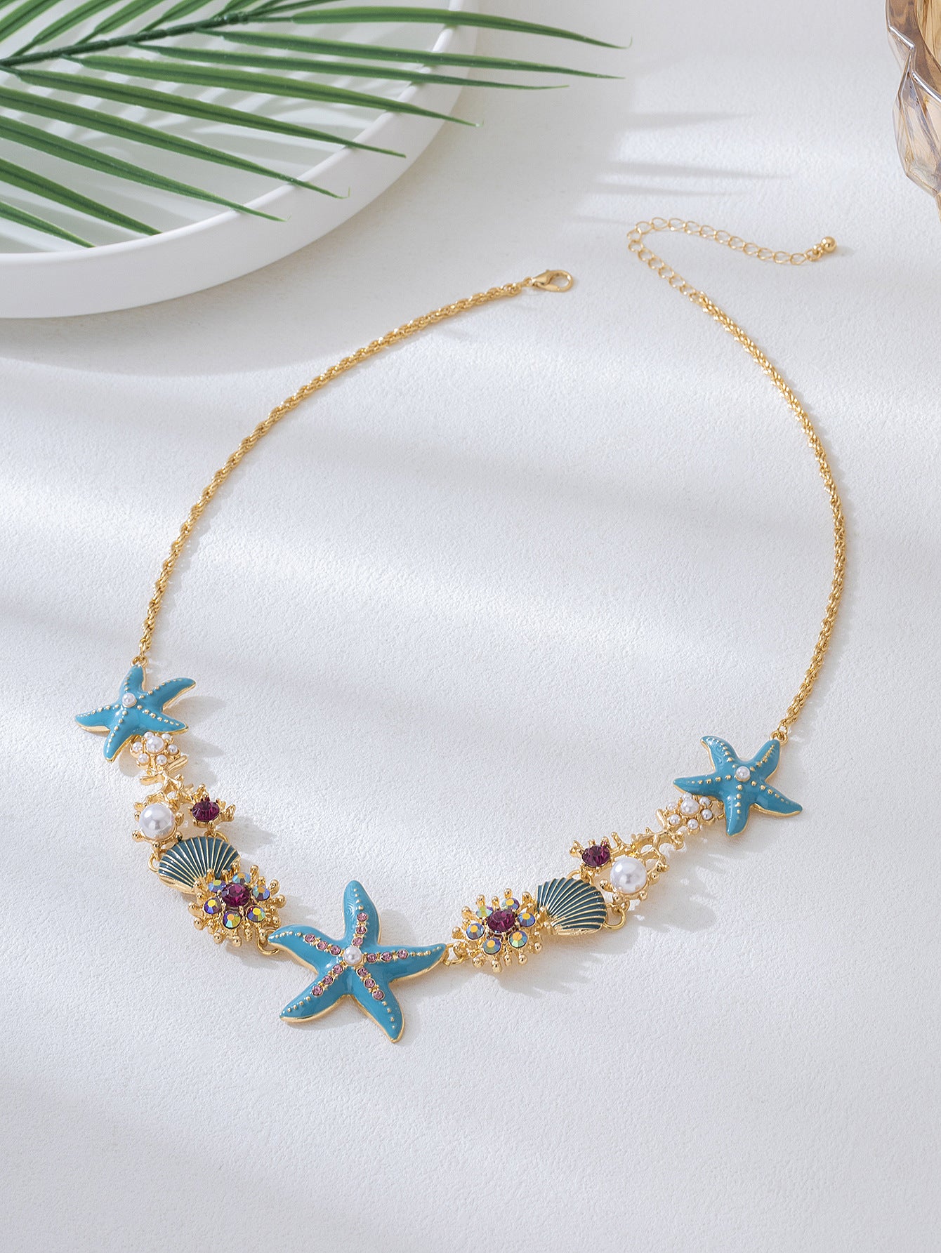 Three-dimensional Starfish Design Personality Shell Beach Clavicle Necklaces
