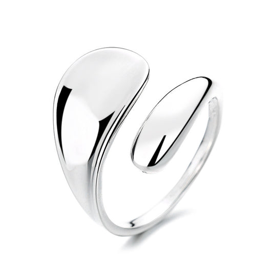 Alloy Geometric Glossy Simple Opening Adjustable Rings