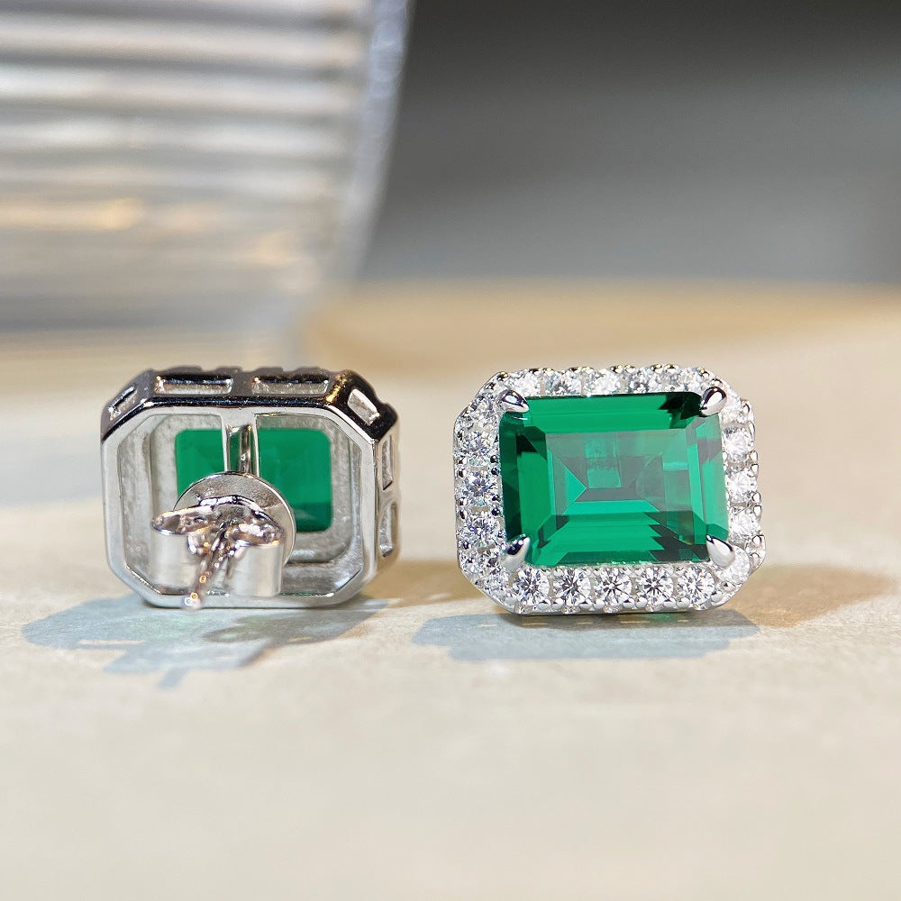 Women's High Carbon Diamond Full Live Earrings