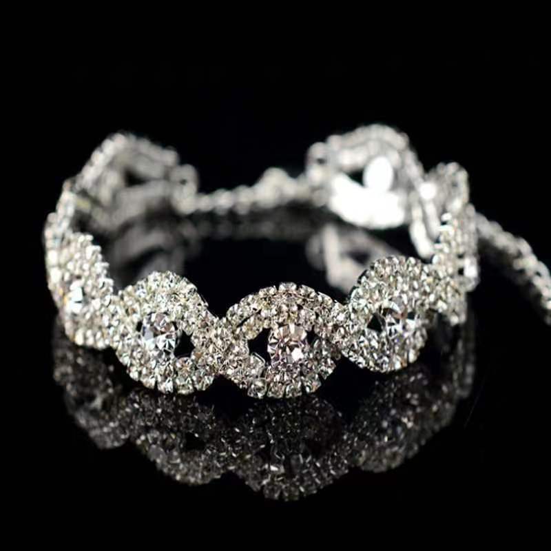 Women's Fashion Rhinestone Simple Square Geometric Diamond Bracelets