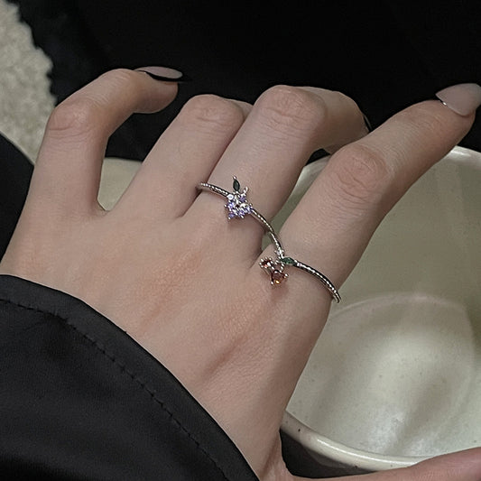 Women's Open For Design Light Luxury Fashion Personalized Rings