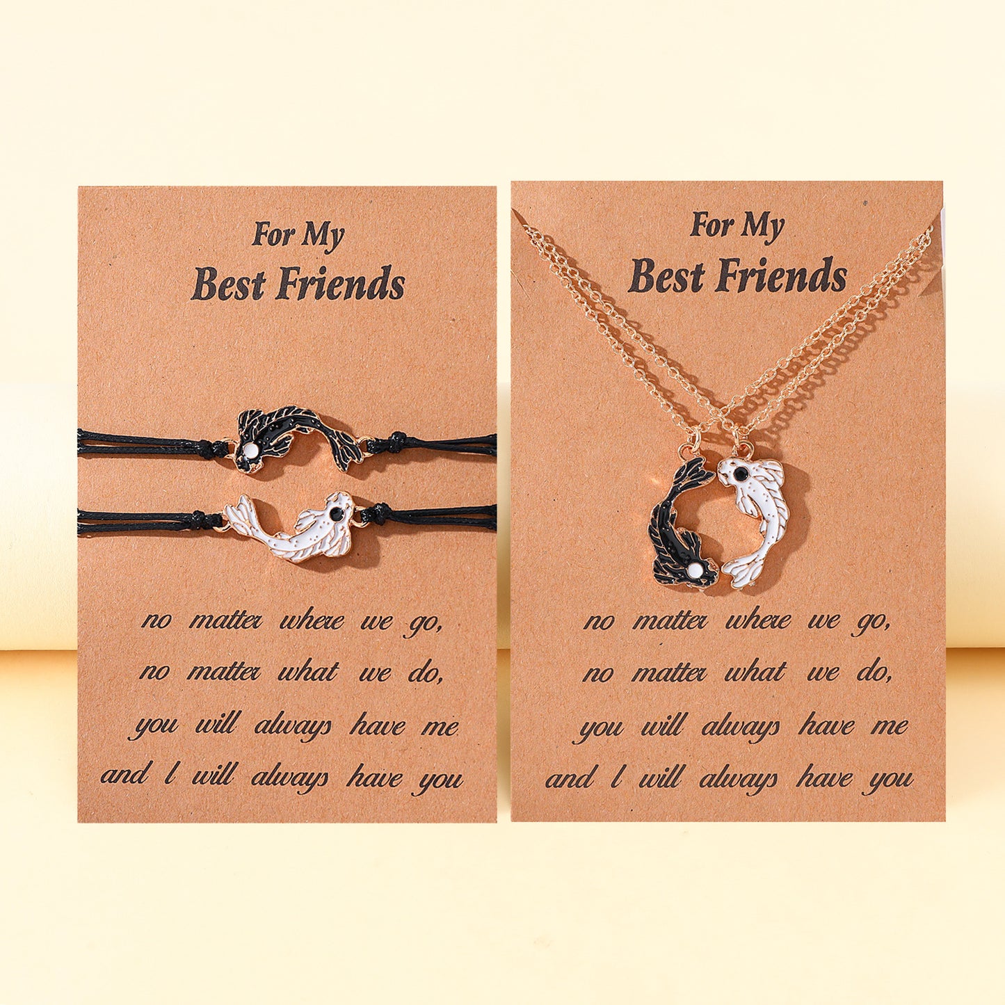 Oil Fish Good Friend Card Braiding Bracelets