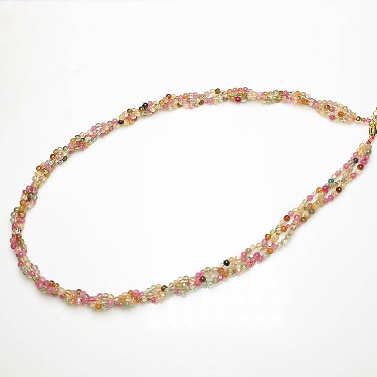 Red Garnet Tourmaline Clavicle Chain Woman Stone Necklace
