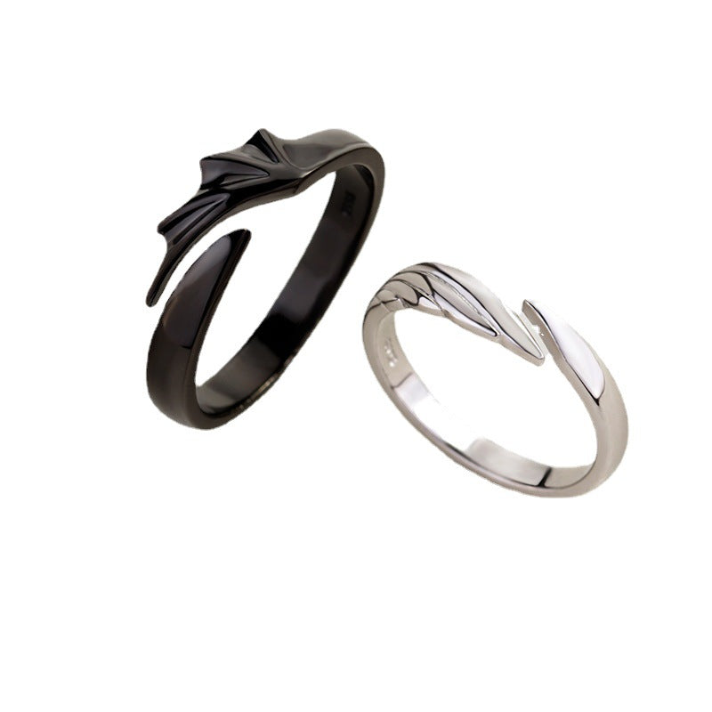 Demons Couple Pair Korean Style Simple Rings