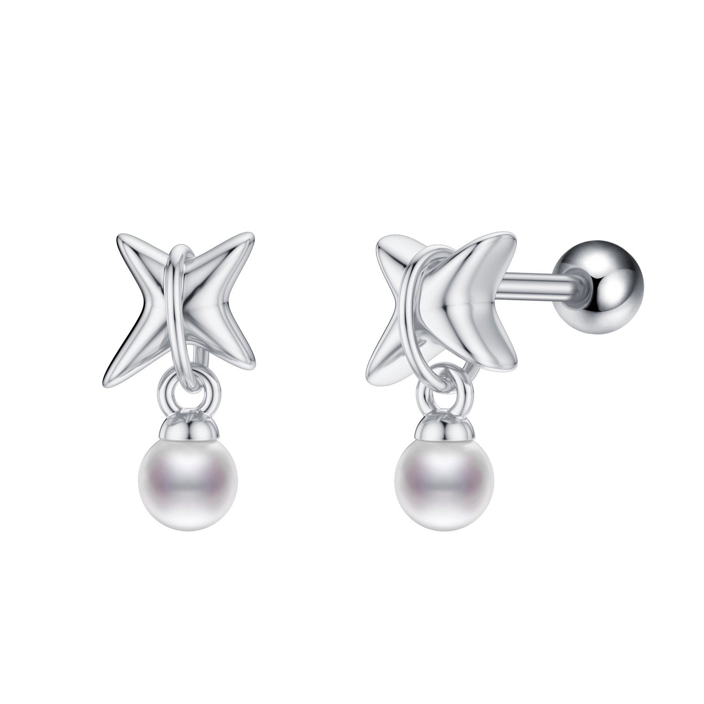 Ear Bone Female Needle Screw Twist Rings