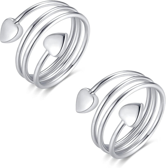 Simple Pure Copper Creative Stretch Love Magnet Rings