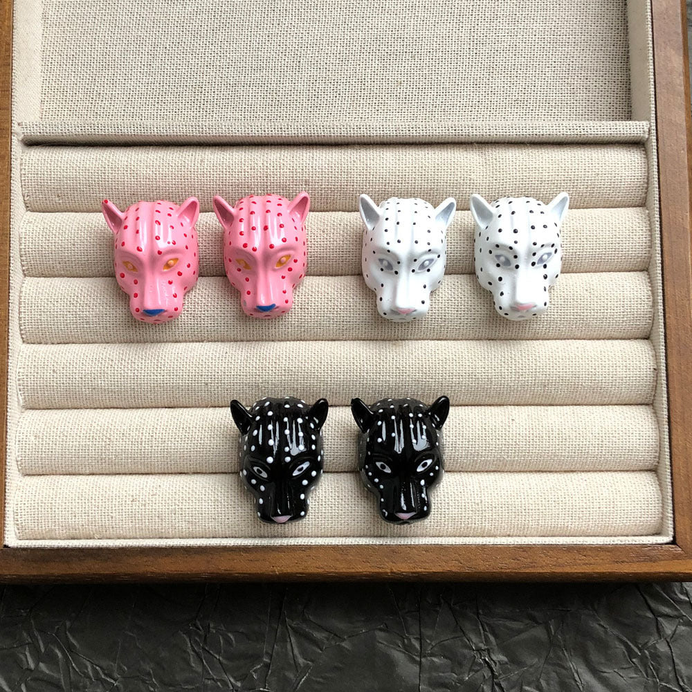 Women's Leopard Head Eardrops Light Luxury High-grade Earrings