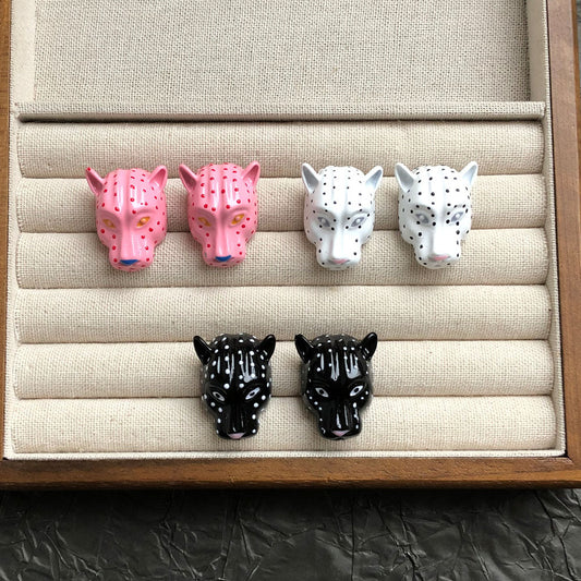Women's Leopard Head Eardrops Light Luxury High-grade Earrings
