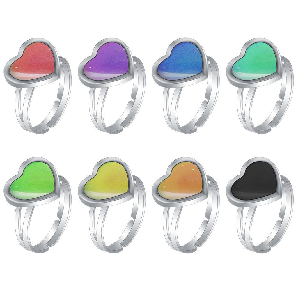 Bohemian Female Heart Shaped Love Warm Ring
