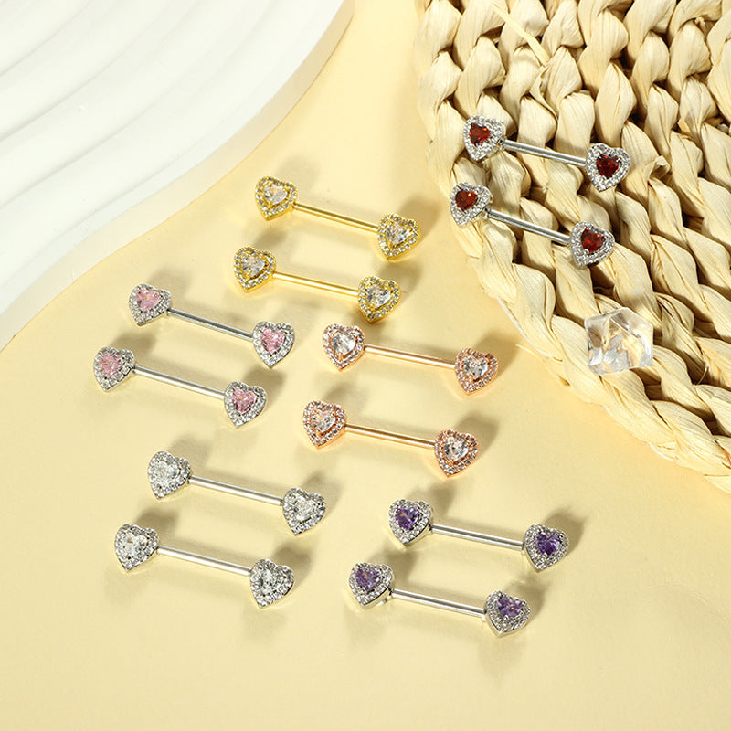 Nipple Stylish Piercing Adhesive Nail Tongue Pin Pairs Stud Earrings