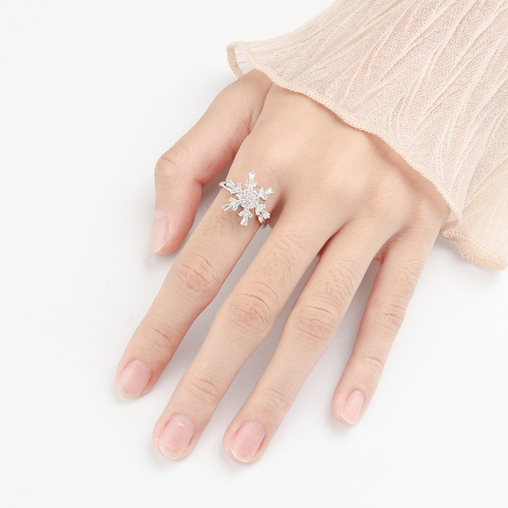 Women's Anxiety Relief Spinning Fashion Personality High Rings
