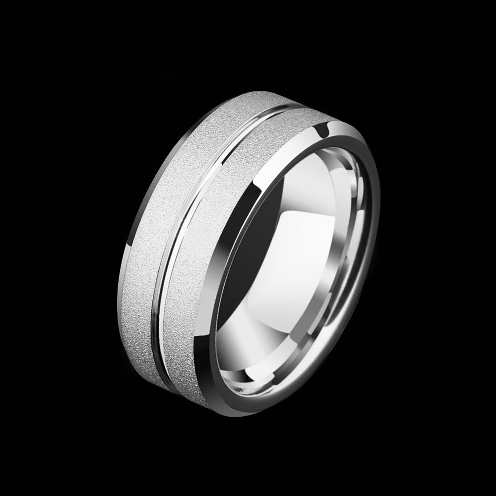 Men's Fashion Temperament Single Trendy Titanium Steel Rings