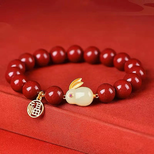 Women's & Men's Cinnabar Red Lucky Fortune For Life Safe Bracelets