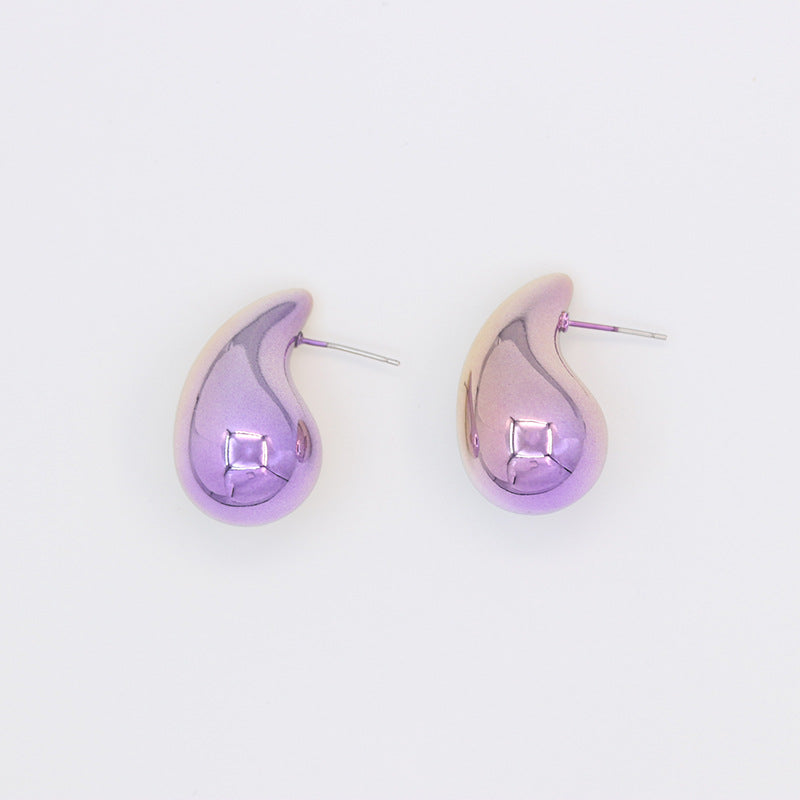 Women's Water Drop Plating Acrylic Ear Simple Earrings