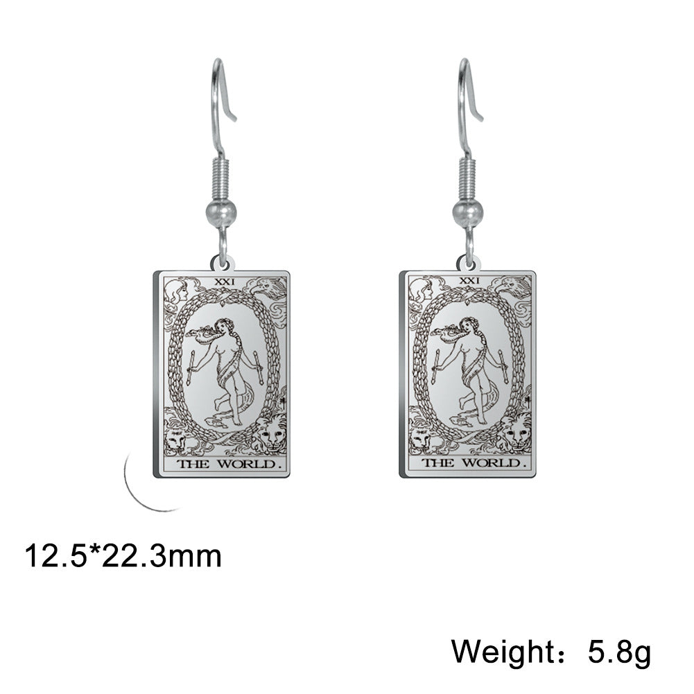 Classic Retro Tarot Series Personality Fashion Earrings