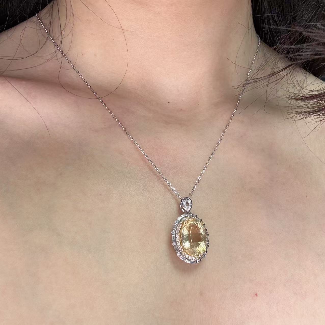 Sterling Sier Gold Natural Colored Gems Pendants