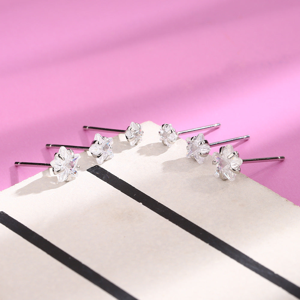 Ear Cheap Night Market Stall Five-pointed Bone Stud Earrings