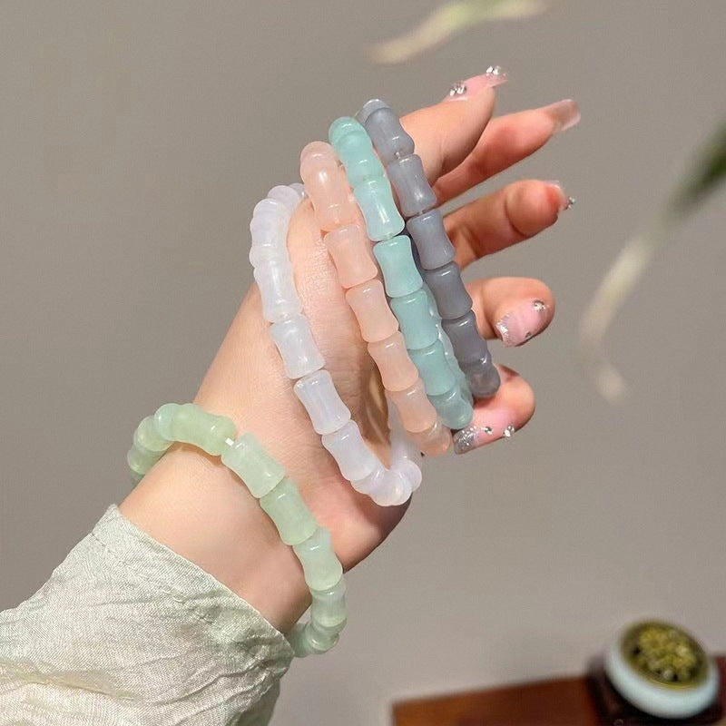 Women's Transparent Bamboo Hand Toy Beads Decompression Bracelets