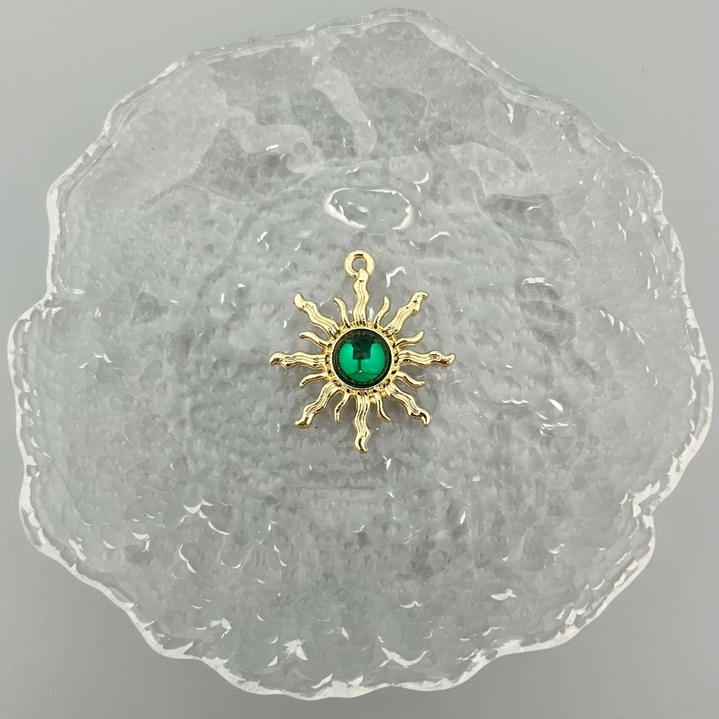 Alloy Baroque Water Transparent Series Gem Sunflower Necklaces