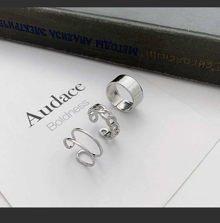 Men's Light Luxury Minority Design Titanium Steel Suit Rings