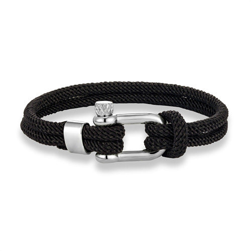 Men's Fashion Stainless Steel U-shaped Vachette Clasp Bracelets