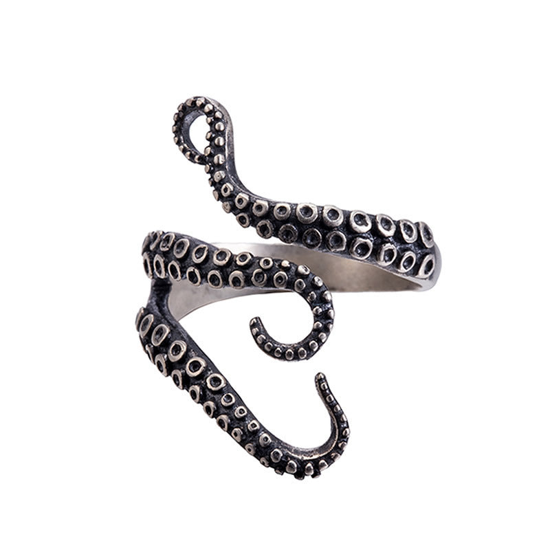 Night Punk Octopus Stainless Steel Titanium Rings