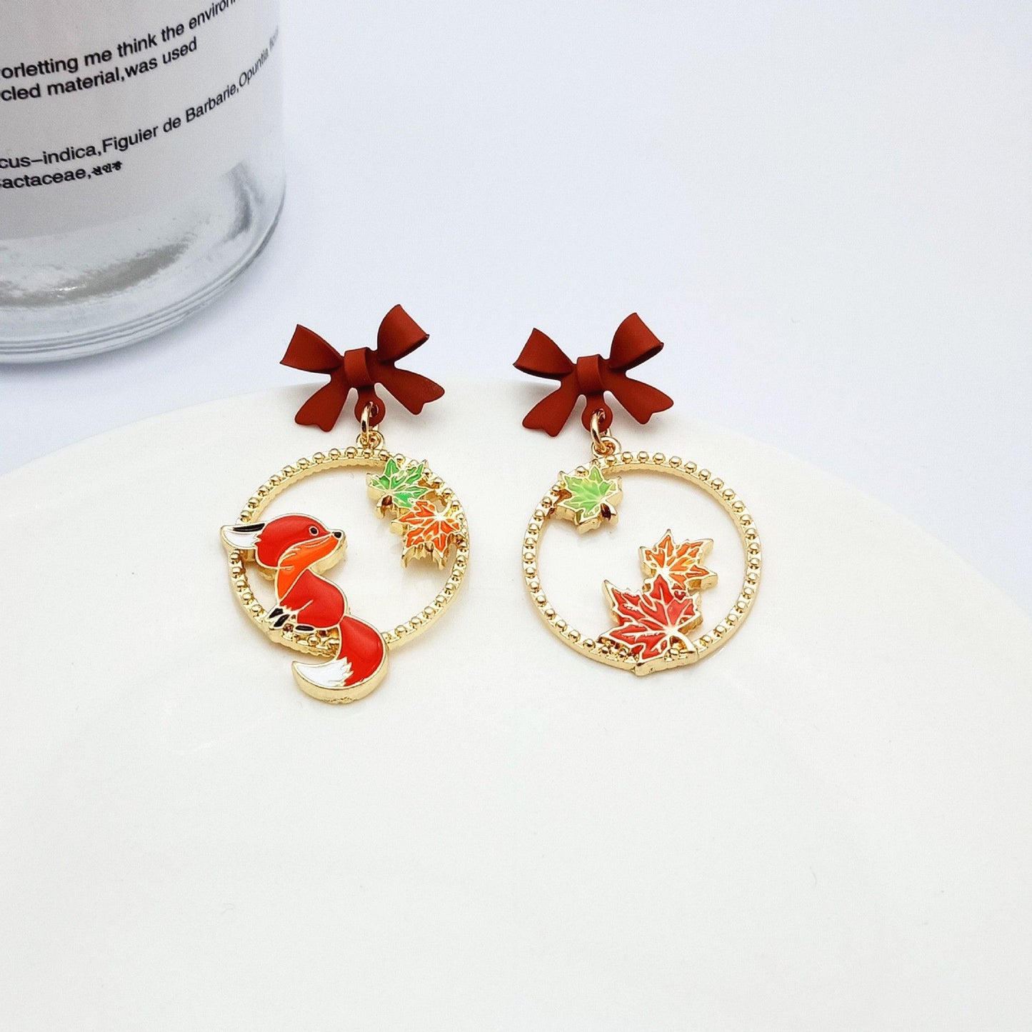Princess On The Run Red Bow Stud Earrings