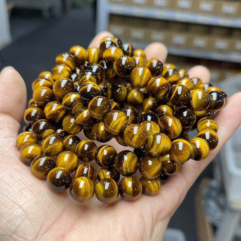 Women's & Men's Tiger's Eye For Tiger Stone Round Bracelets