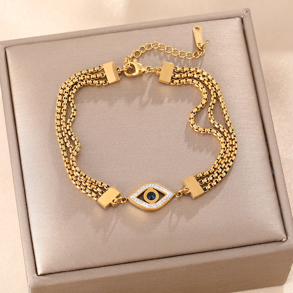 Women's Fashion Devil's Eye Titanium Steel Light Bracelet
