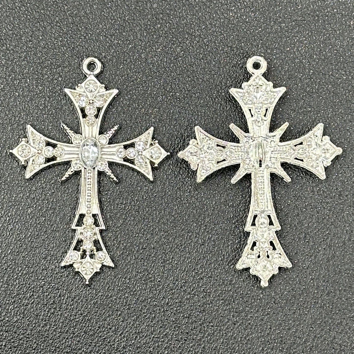 Diamond Cross Male Female Personality Hip Hop Alloy Sweater Pendant