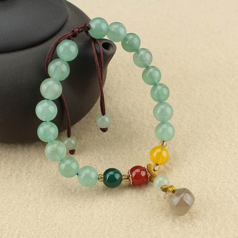 Women's Green Aventurine Vintage Safe Apple Jade Bracelets