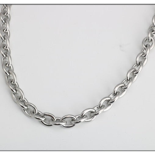 Titanium Large O-shaped Personalized Trendy For Bags Necklace