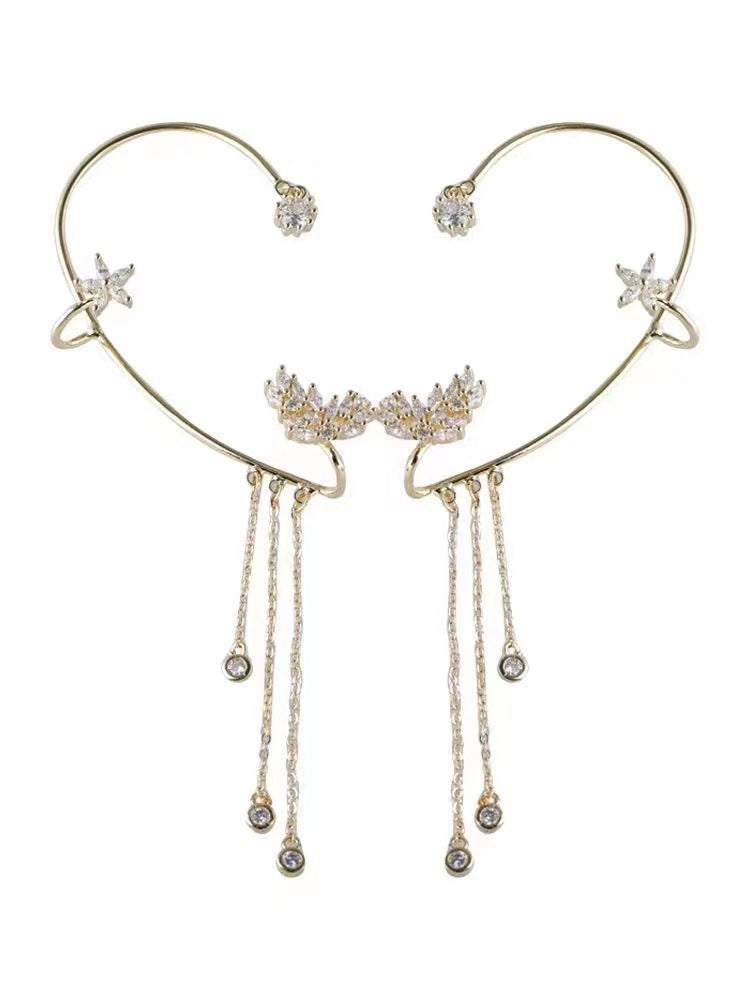 Ear Hook Clip One Without Pierced Senior Tassel Earrings