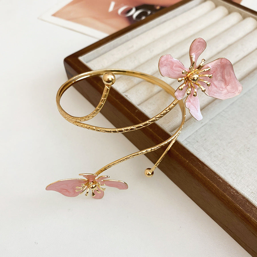 Retro Glaze Flowers Open Armband Color Design Bracelet