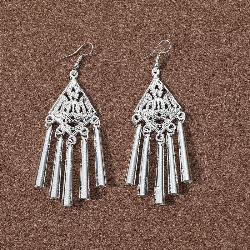 Sier Family Minority Ethnic Style Tourist Attractions Earrings