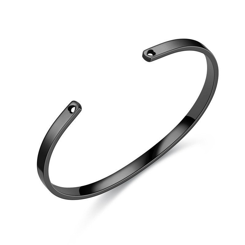 Open Adjustable Shaped Female Engraved Pattern Bracelets