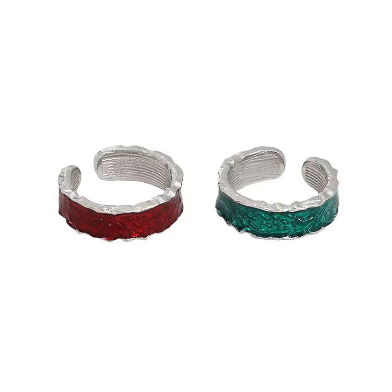 Women's & Men's Wide Version Cold Style Personality Single Couple Rings
