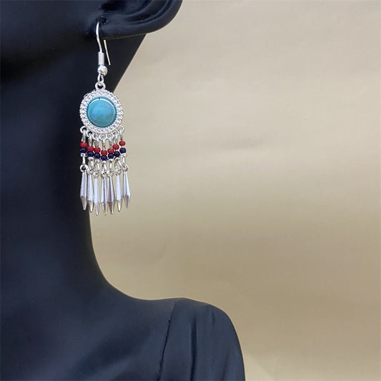 Ethnic Style Short Niche Color Eardrops Fimbrilla Rings