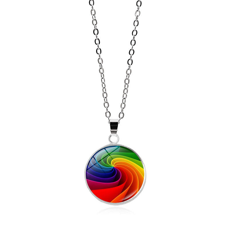 Rainbow Striped Love Female Versatile Gay Necklaces