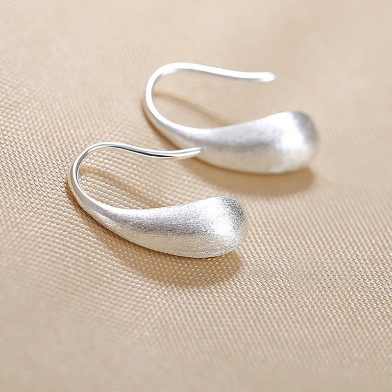 Simple Brushed Water Drop Niche Design Ear Stud Earrings