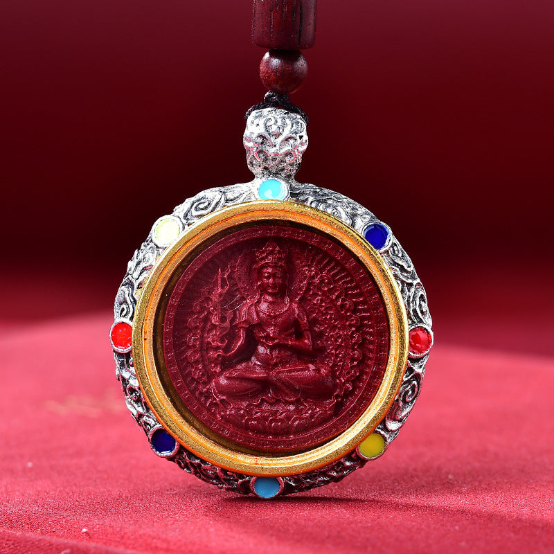 Buddha Statue Cinnabar Niche For Of The Zodiac Guardian Pendants