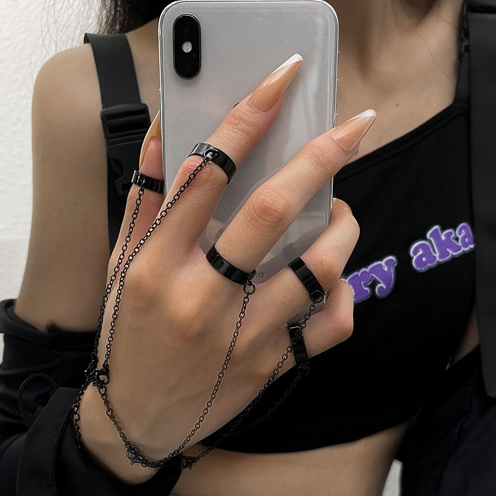 Women's & Men's Metal Chain One-piece Hip Hop Punk Rings